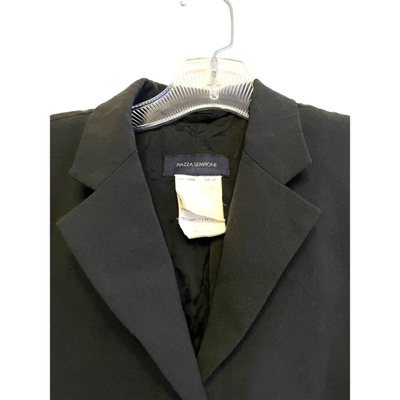 Piazza Sempione‎ Long 4 Button Blazer Jacket Black Size IT 40 Italy Made Pockets - Picture 3 of 7